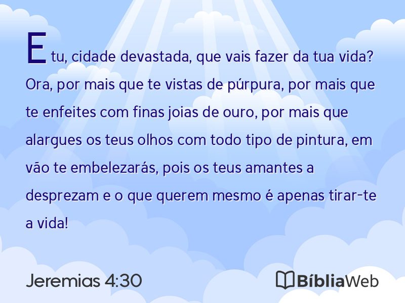 Jeremias 4:30 em imagem para compartilhar