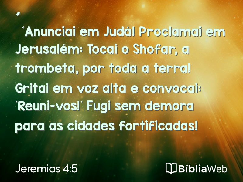Jeremias 4:5 em imagem para compartilhar