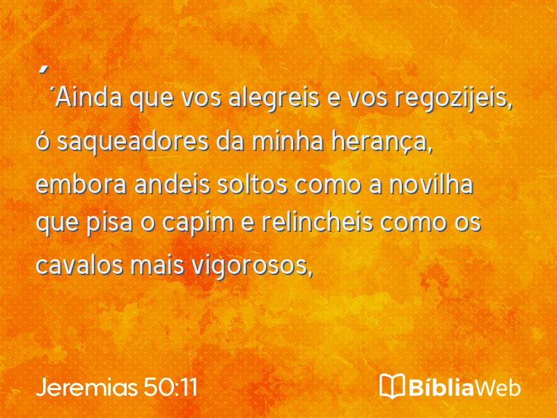 Jeremias 50:11 em imagem para compartilhar