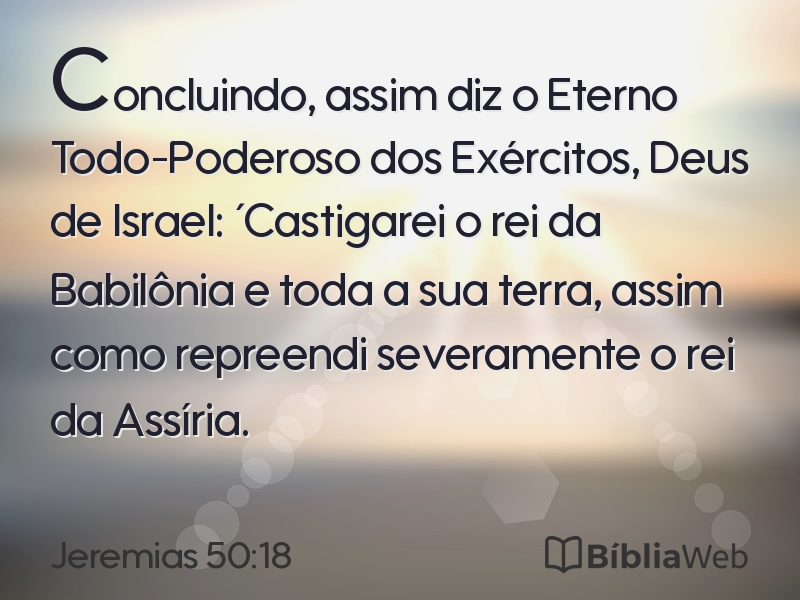 Jeremias 50:18 em imagem para compartilhar