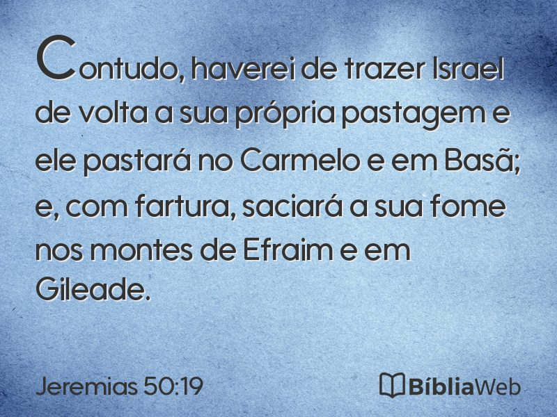 Jeremias 50:19 em imagem para compartilhar