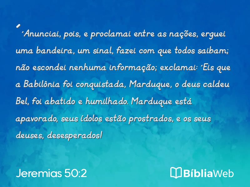 Jeremias 50:2 em imagem para compartilhar
