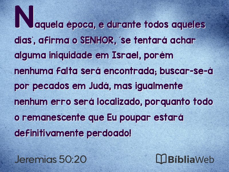 Jeremias 50:20 em imagem para compartilhar