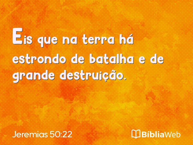 Jeremias 50:22 em imagem para compartilhar