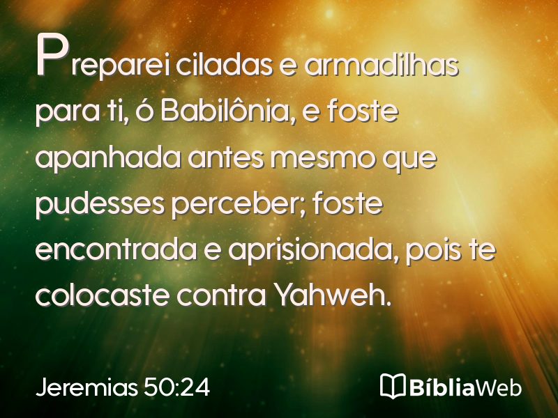 Jeremias 50:24 em imagem para compartilhar