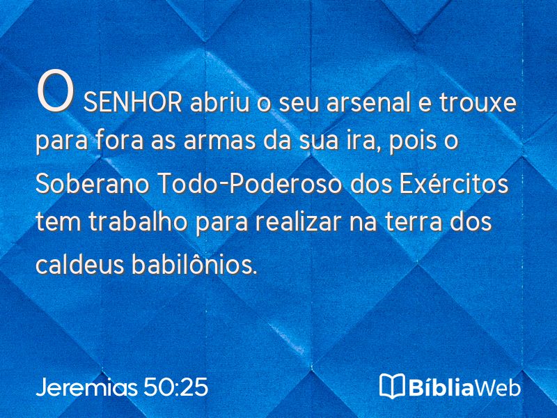 Jeremias 50:25 em imagem para compartilhar