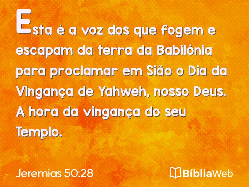 Jeremias 50:28 em imagem para compartilhar