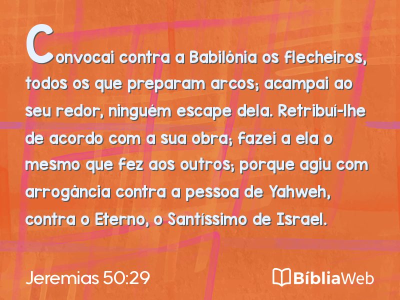 Jeremias 50:29 em imagem para compartilhar