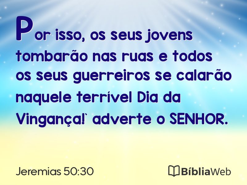 Jeremias 50:30 em imagem para compartilhar