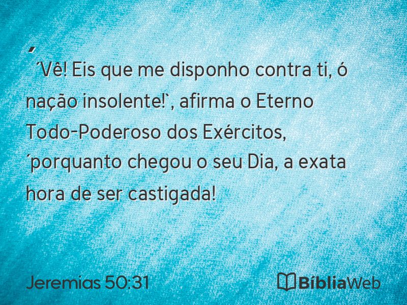 Jeremias 50:31 em imagem para compartilhar