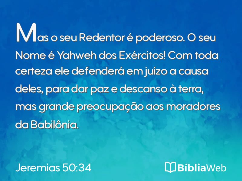 Jeremias 50:34 em imagem para compartilhar
