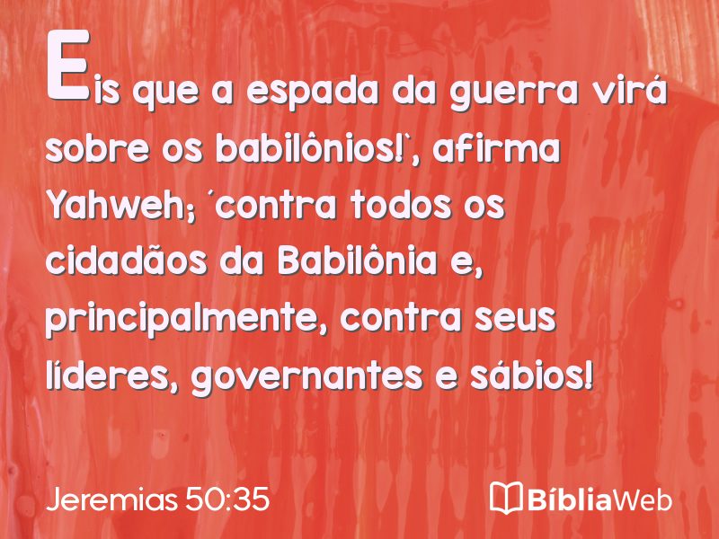 Jeremias 50:35 em imagem para compartilhar