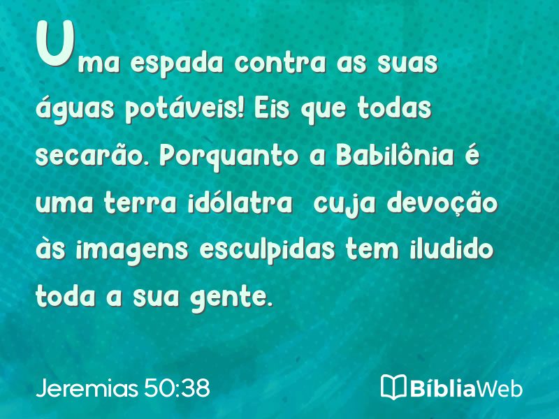 Jeremias 50:38 em imagem para compartilhar