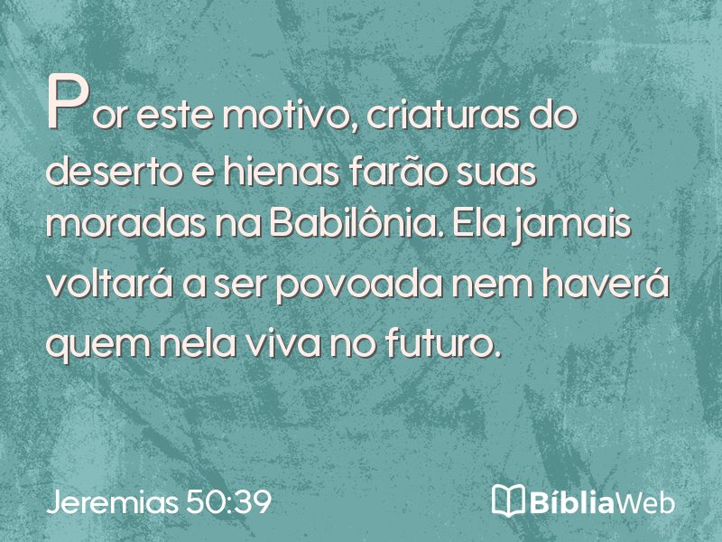 Jeremias 50:39 em imagem para compartilhar