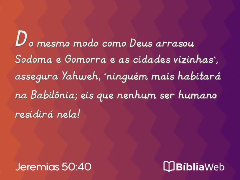 Jeremias 50:40 em imagem para compartilhar