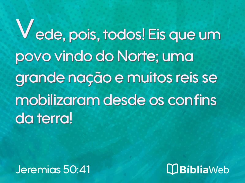 Jeremias 50:41 em imagem para compartilhar