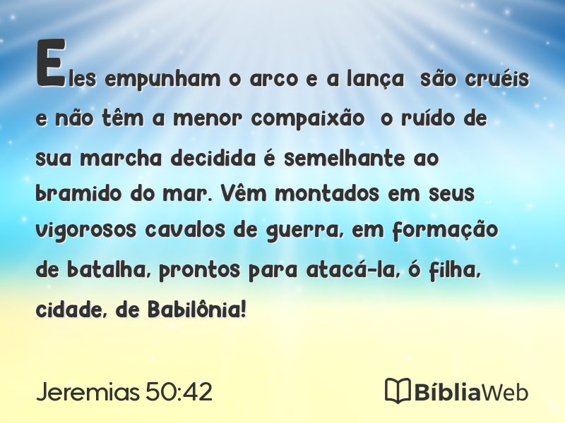 Jeremias 50:42 em imagem para compartilhar