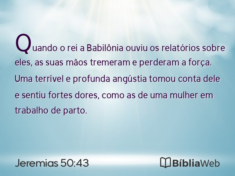 Jeremias 50:43 em imagem para compartilhar