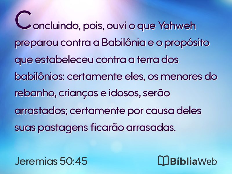 Jeremias 50:45 em imagem para compartilhar