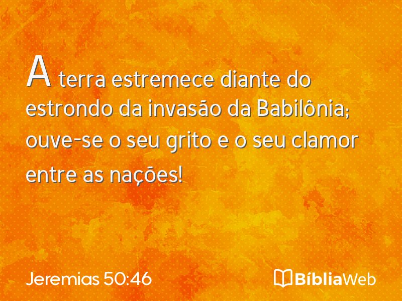 Jeremias 50:46 em imagem para compartilhar