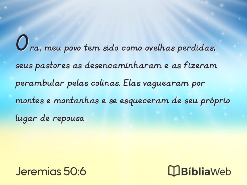 Jeremias 50:6 em imagem para compartilhar