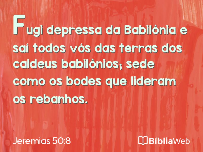 Jeremias 50:8 em imagem para compartilhar