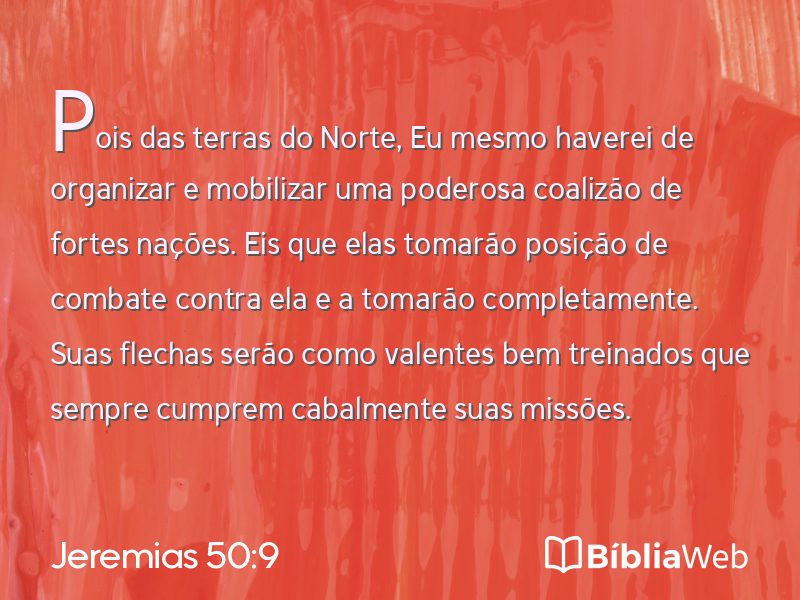 Jeremias 50:9 em imagem para compartilhar