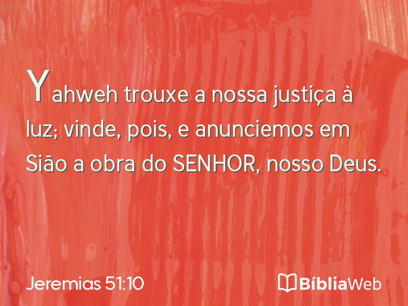 Jeremias 51:10 em imagem para compartilhar