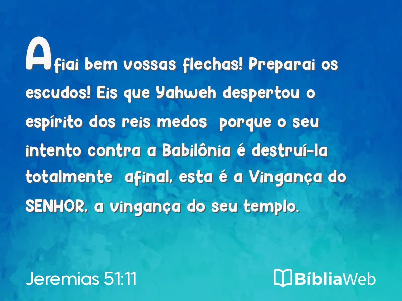 Jeremias 51:11 em imagem para compartilhar