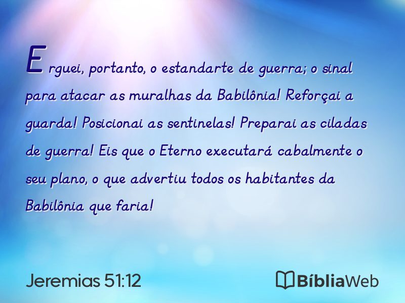 Jeremias 51:12 em imagem para compartilhar