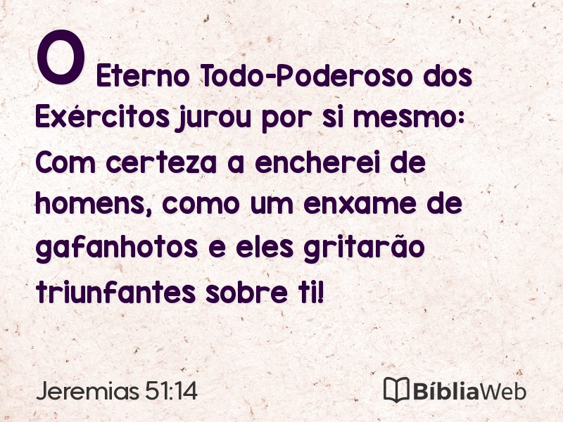 Jeremias 51:14 em imagem para compartilhar