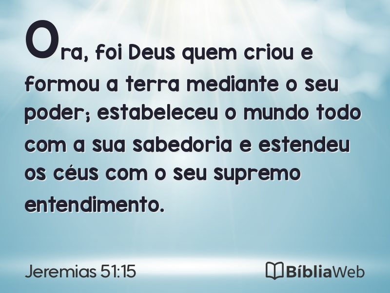 Jeremias 51:15 em imagem para compartilhar