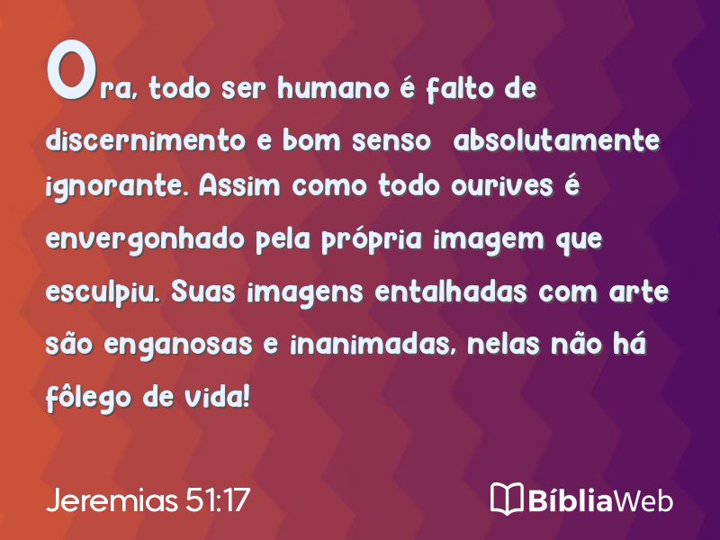 Jeremias 51:17 em imagem para compartilhar