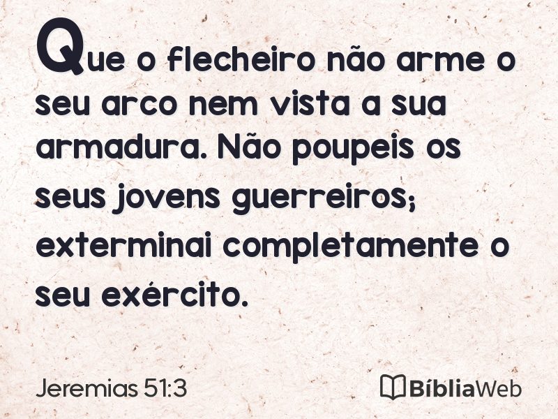 Jeremias 51:3 em imagem para compartilhar