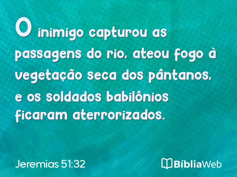 Jeremias 51:32 em imagem para compartilhar