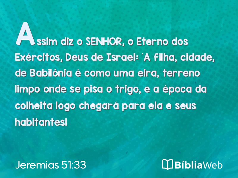 Jeremias 51:33 em imagem para compartilhar