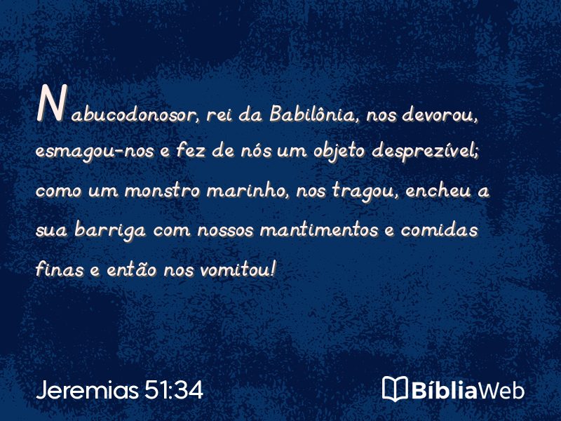 Jeremias 51:34 em imagem para compartilhar