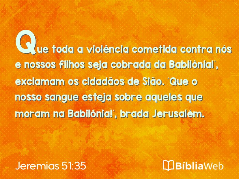 Jeremias 51:35 em imagem para compartilhar
