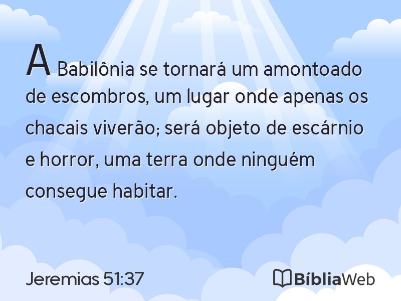 Jeremias 51:37 em imagem para compartilhar