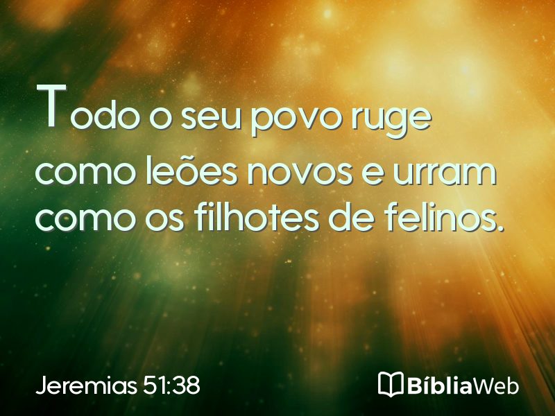 Jeremias 51:38 em imagem para compartilhar