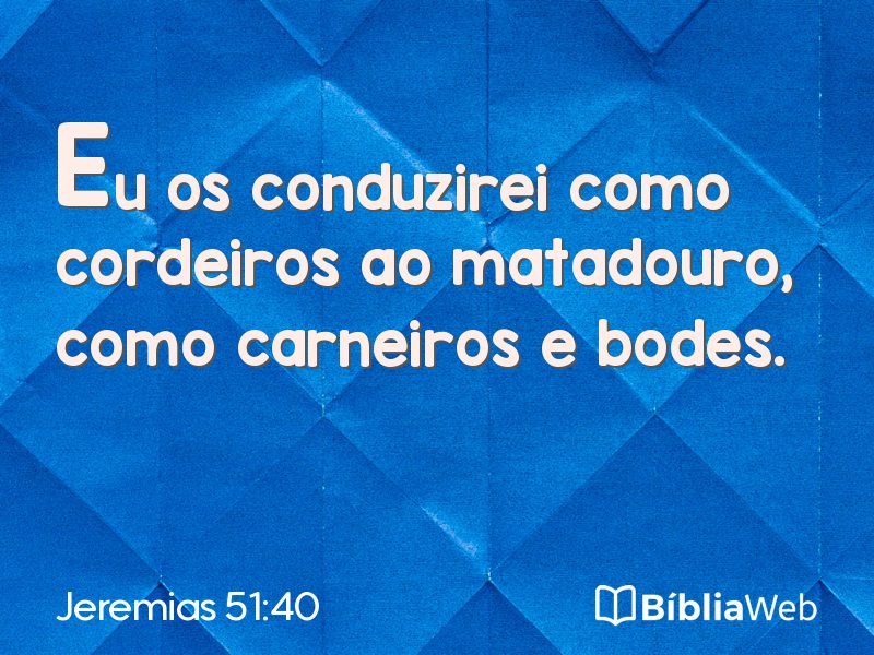 Jeremias 51:40 em imagem para compartilhar