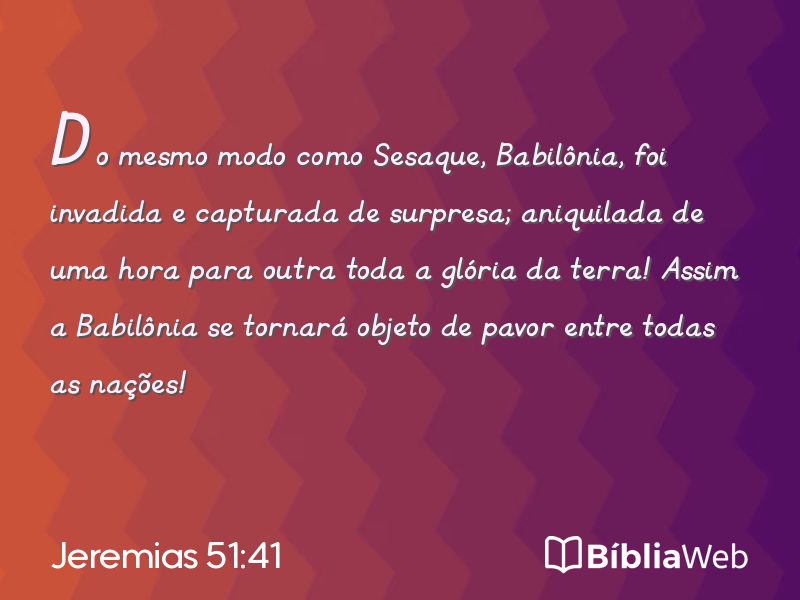 Jeremias 51:41 em imagem para compartilhar