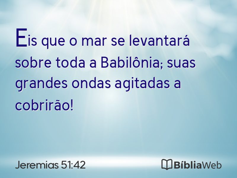 Jeremias 51:42 em imagem para compartilhar
