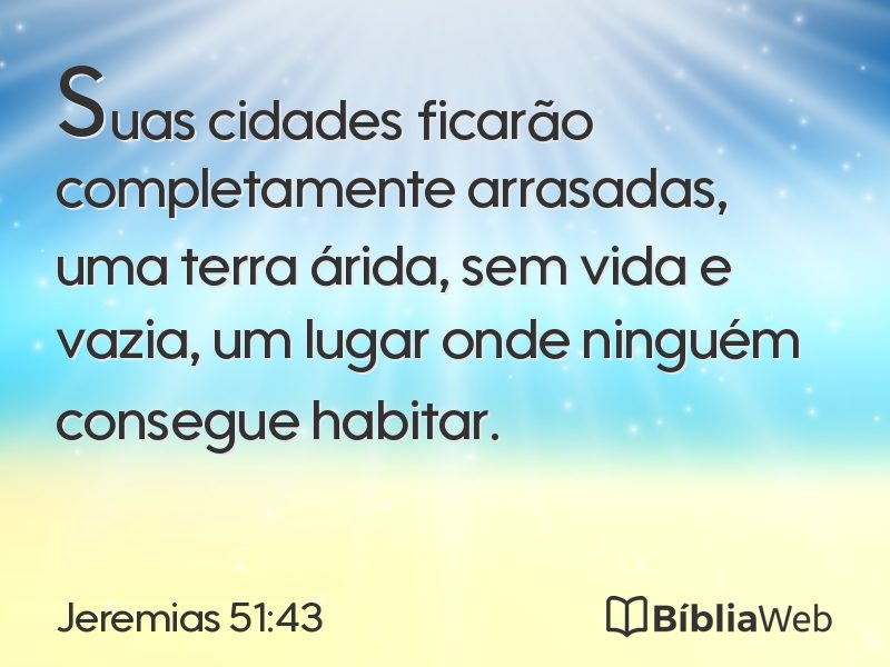 Jeremias 51:43 em imagem para compartilhar