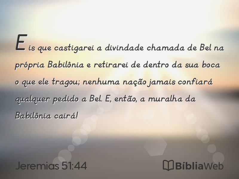 Jeremias 51:44 em imagem para compartilhar