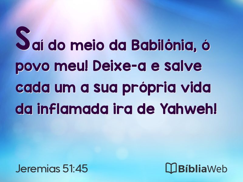 Jeremias 51:45 em imagem para compartilhar