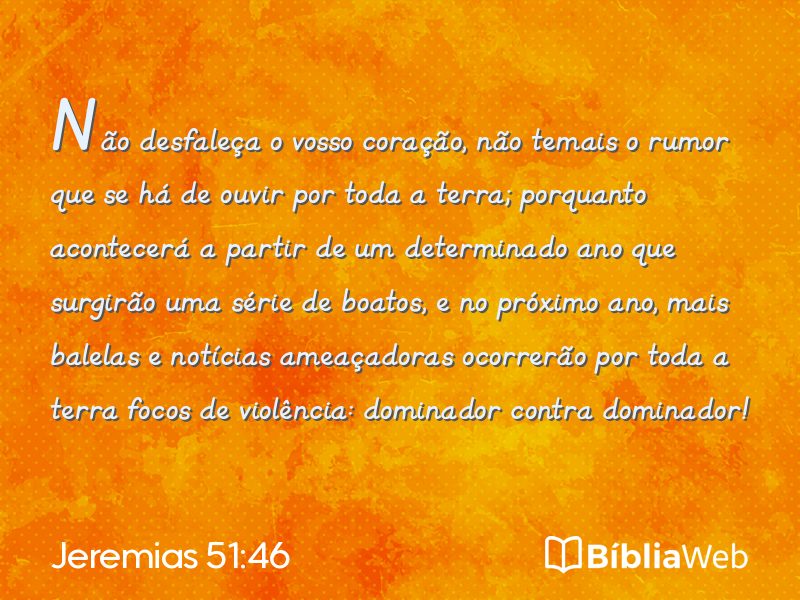 Jeremias 51:46 em imagem para compartilhar