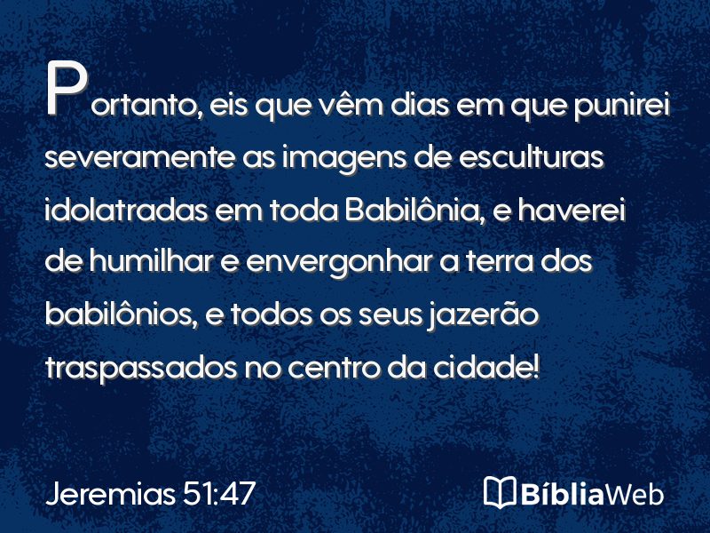 Jeremias 51:47 em imagem para compartilhar