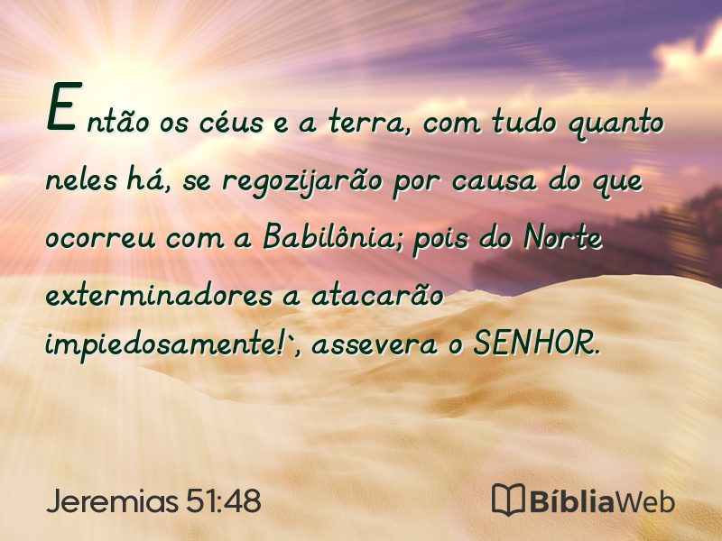 Jeremias 51:48 em imagem para compartilhar