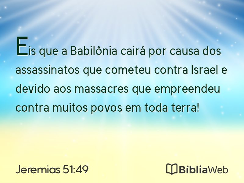 Jeremias 51:49 em imagem para compartilhar
